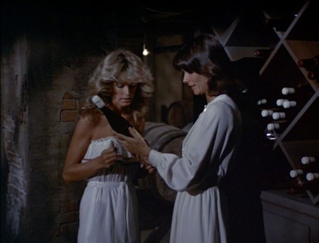 Jill and Sabrina in wine cellar